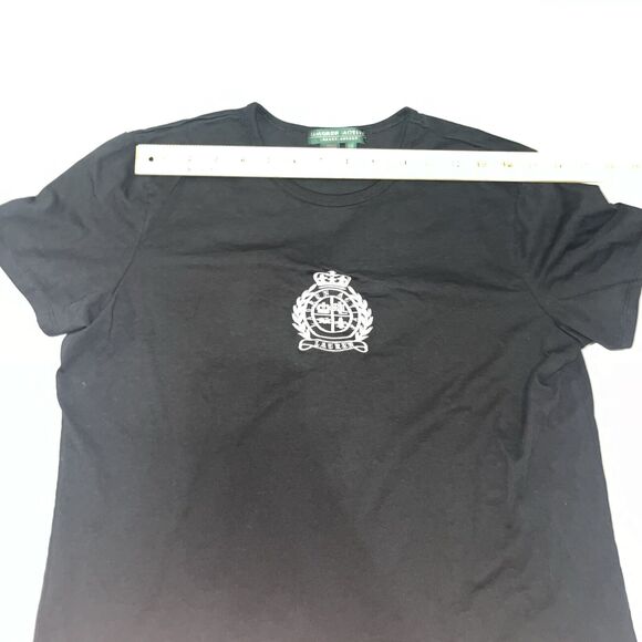 Green Tag Ralph Lauren Active Large Black Embroidered Classic Tee Shirt - Picture 7 of 8